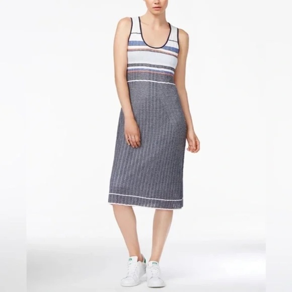 Rachel Roy | New Striped Textured Rib Knit Sleeveless Knee Length Dress, Small - Picture 2 of 8
